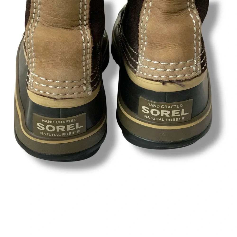 SOREL Joan of Arctic Boots Waterproof Brown Tan Black Size 7